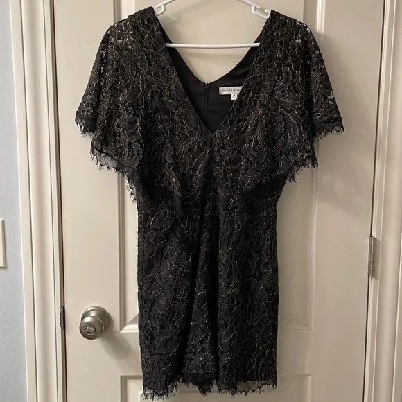 lace cami mini dress Eyelash Lace Trim Cami Mini Dress